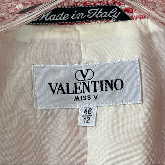 VALENTINO tweed vintage red blazer jacket - Picture 3 of 16